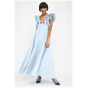 NEW Anthropologie Fanm Mon Blue Floral DEMRE Dress NWT - Size XS